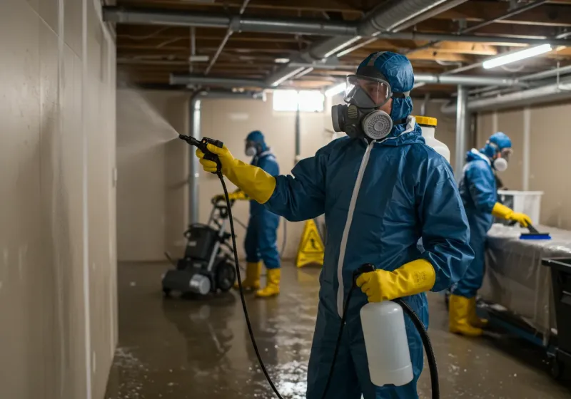 Basement Sanitization and Antimicrobial Treatment process in Reynoldsburg, OH